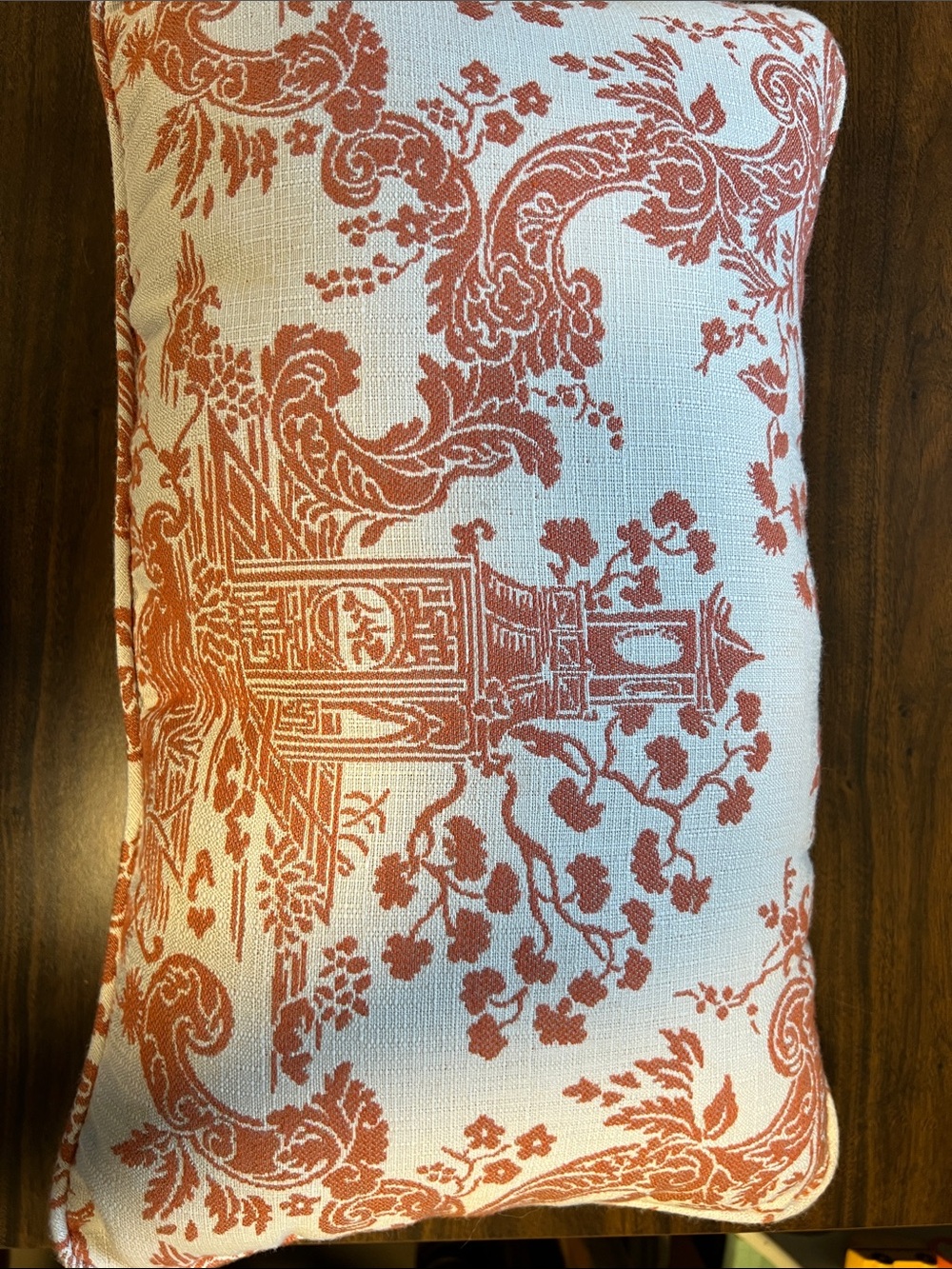 Sunbrella Coral Floral Decorative Throw Pillow - Picture 3 of 4